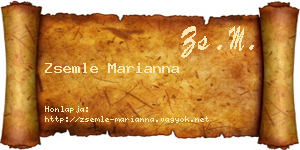 Zsemle Marianna névjegykártya
