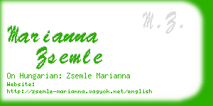 marianna zsemle business card